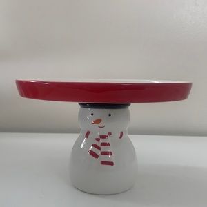 Christmas Target Bullseye Snowman Cake Stand. Brand New.